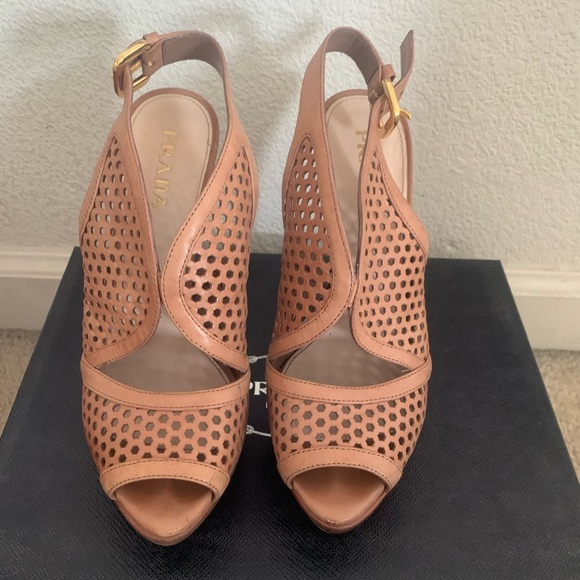 Prada Shoes - Prada Nude color heels. Size 37